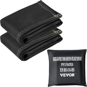 2 Fire Blankets ,8' x 10' Fire Suppression Blanket, 1022°F