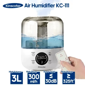KINSCOTER 3L Air Humidifier Professional Large Capacity Home  Plant Mist Aroma Diffuser with Remote Control Timer