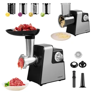 1000W 220V Electric Vegetable Cutter & Meat Grinder Mult-function Electric Slicer Shredder Meat Mincer Sausage Maker & Kibbe Kit
