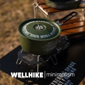 WELLHIKE Cookware Set Camping Pot and Fry Pan Set Camping Cookware Kit