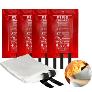 40”x 40” - Flame Suppression Fiberglass Blankets for Home, Survival Safety